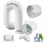 Tuyau climatiseur mobile avec Raccord inclus,Robuste et durable,Facile à installer,Pour Climatisation,Sèche Linge,D150 mm,L150 cm