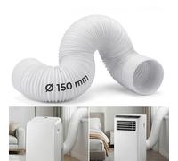 Tuyau Climatiseur Mobile, Diamètre 150mm Longueur 2M, Filetage à Gauche/Anti-Horaire, Tuyau Rallonge Souple en PP avec Armature Acier, Évacuation Universel pour Climatiseur Mobile