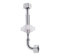Tuyau coudé à 90 degrés, tuyau d'eau en acier inoxydable 304, tuyau d'alimentation flexible pour évier de toilette, raccord de plomberie avec tube intérieur EPDM haute pression pour cuisine (50 cm)
