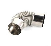 Tuyau coudé en acier inoxydable - 60 mm/70 mm/80 mm de diamètre, coude à 90 degrés pour poêles à bois et cheminées, pour le camping en plein air, poêle à bois cheminée (60 mm)