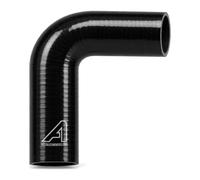 Tuyau coudé en silicone noir de 11 mm de diamètre intérieur à 90 degrés