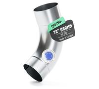 Tuyau coudé galvanisé, inclinaison de 72°, diamètre de 80 mm, facile à installer