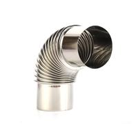 Tuyau coudé pour poêle à bois et chauffe-eau d'intérieur (60 mm)