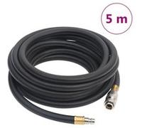 vidaXL Tuyau d'air hybride noir 0,6" 5 m caoutchouc et PVC