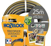 Tuyau d’arrosage anti écrasement Ultramax usage domestique diamètre 15 mm 25 m gris jaunes