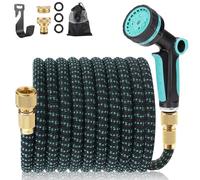 Tuyau d’Arrosage, Extensible 30m Tuyau Arrosage Flexible avec 10 Modes de Pulvérisation, Adaptateurs 1/2" et 3/4", Garden Hose pour Jardin Nettoyage Voiture