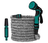 Tuyau d’arrosage flexible 20m | support, buse et pistolet multi spray incl.