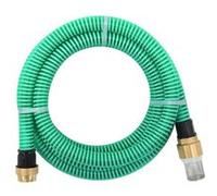 vidaXL Tuyau d'aspiration avec raccords en laiton Vert 5 m