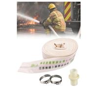 Tuyau d’Incendie Plat 10 m, Tuyau d’Eau Tissé Enroulable, Flexible de Refoulement pour Pompe, Vidange, Irrigation Jardin, Piscine(2 in)