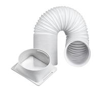 Tuyau d'aération portable pour climatiseur avec coupleur carré télescopique | Tuyau d'aération portable pour chambre à coucher, atelier, dortoir, appartement, entrepôt