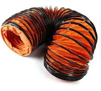Tuyau d'air chaud - Tuyau de ventilation flexible - Longueur : 5 mètres - Tuyau en spirale pour le transport d'air - Diamètre : 200/300 mm - Couleur : orange