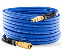 Tuyau d'air comprimé, 10 mètres, 6 mm, 20 bars, raccord en laiton, couleur bleu