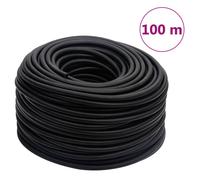 Tuyau d'air hybride The Living Store, noir, 100 m, en caoutchouc et PVC