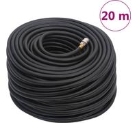 Tuyau d'air hybride The Living Store, noir, 20 m, en caoutchouc et PVC