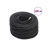 vidaXL Tuyau d'air hybride noir 100 m caoutchouc et PVC