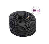 vidaXL Tuyau d'air hybride noir 0,6" 50 m caoutchouc et PVC