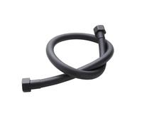 Tuyau d'arrivée d'eau froide simple Tuyau d'arrivée d'eau de toilette Tuyau de raccordement en plastique antidéflagrant haute pression pour robinet Tuyau de chauffage noir 20 cm D 15