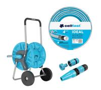 Tuyau d'arrosage 1/2" 20 m + Chariot pour Tuyau + Arroseur Cellfast Ideal
