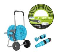 Tuyau d'arrosage 1/2" 25 m + Chariot pour Tuyau + Arroseur Cellfast Quattro