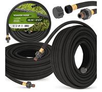 Tuyau d'arrosage 1/2", 25 m, noir, installation flexible au-dessus et souterraine, tuyau d'égouttement pour jardin, conduite d'eau, tuyau d'eau micro goutte à goutte, ligne d'irrigation