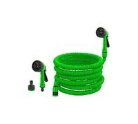 Tuyau d'arrosage 15 m Vert - PVC résistant, flexible anti-vrille et anti-UV