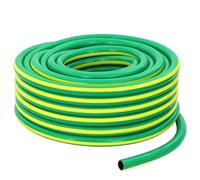 Tuyau d'arrosage 5 couches vert jaune PVC 1/2" 20 m flexible résistant aux plis avec raccord et adaptateur pour irrigation jardin, pelouse, terrasse, balcon, serre, piscine, nettoyage