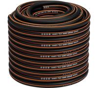 Tuyau d'arrosage 50 m, diamètre 13 mm, 4 couches, 25 bars, très résistant, portable, pour usage extérieur, tuyau pour compresseur, flexible, robuste, pliable, protection anti-pliure, noir-orange