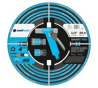Tuyau d'arrosage avec accessoires Cellfast SMART PRO ATS 1/2" - 20 m - 4 couches tissu tricoté Flexible Résistant UV et aux algues