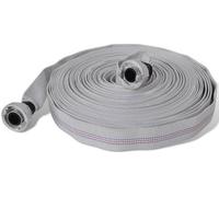 Tuyau d'arrosage avec raccords Storz D - 30 mètres - 1 pouce - Pression : 8 bars - Tuyau de vidange plat pour pompe d'amorçage - avec raccords en aluminium