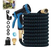 Tuyau d'arrosage bleu, 225 m, flexible, 10 fonctions, triple âme en latex