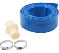 Tuyau d'arrosage bleu de 10 m pour étang et arrosage du jardin, avec colliers de serrage et raccord rapide