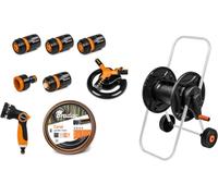Tuyau d'arrosage Carat 20m 1/2" BRADAS Black Line avec chariot et accessoires
