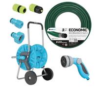 Tuyau d'arrosage Cellfast Economic 1/2"" 50 m + support Raccord rapide