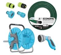 Tuyau d'arrosage Cellfast Economic 1/2"" 60 m + support, Raccord rapide