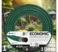 Cellfast Tuyau d'arrosage économique 10-034 Vert 1 pouce 10 m 3 couches Résistant aux intempéries