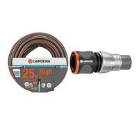 Tuyau d'Arrosage Comfort Highflex de Gardena 19 Mm (3/4"), 25 M : Tuyau à Profil Power-Grip, 30 Bars & Raccord d'Arrosage de Tuyau Premium 19 mm (3/4") de Gardena : Adaptateur pour Robinets, Emballé
