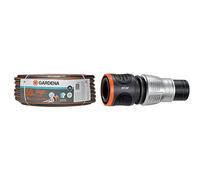 Tuyau d'Arrosage Comfort Highflex de Gardena 19 Mm (3/4"), 50 M : Tuyau à Profil Power-Grip, 30 Bars & Raccord d'Arrosage Premium Aquastop 19 mm (3/4") de Gardena : Aquastop, Bon Maintien du Tuyau