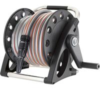 Tuyau d'arrosage de 15 m + enrouleur, raccords et robinet AQUAPONY KIT 8884 CLABER