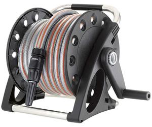Tuyau d'arrosage de 15 m + enrouleur, raccords et robinet AQUAPONY KIT 8884 CLABER