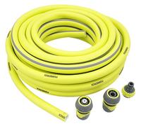 Tuyau d'arrosage de 20 mètres, de diamètre 3/4 de pouce, en PVC flexible avec renforcement en polyester