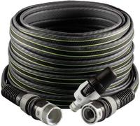 Tuyau d'arrosage de 25 m - léger, robuste, compact, avec lance, gris-citron vert, pour un usage intensif