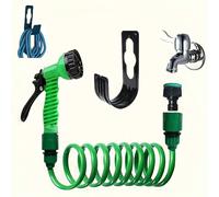 Tuyau d'arrosage de jardin extensible et rétractable en EVA de 10/15 m, tuyau d'eau portable à ressort pour le lavage de voiture et l'arrosage des pelouses et des fleurs, tuyau magique bouclé 20 mètre