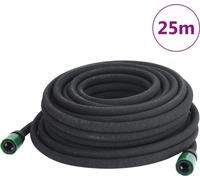 Tuyau d'arrosage de jardin noir 0,6" 25 m caoutchouc