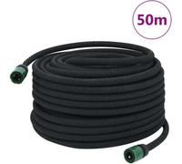 Tuyau d'arrosage de jardin noir 0,6" 50 m caoutchouc