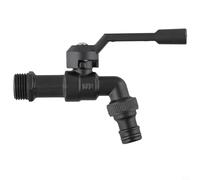 Tuyau d'arrosage en laiton noir avec double sortie 1,27 cm, robinet extérieur antigel pour arrosage et irrigation, construction en cuivre (tête unique)