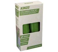 Tuyau d'arrosage en spirale Kinzo 15m - Tuyau d'arrosage rétractable automatique avec tête de pulvérisation à 7 positions