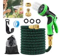 Tuyau d'arrosage extensible avec 10 Modes d'arrosage, Tuyau Arrosage Extensible 15M/50FT, Tuyau Jardin Flexible Retractable, Tuyau extensible à Pression d'Eau, Pour Irrigation, Jardin, Nettoyage (B)
