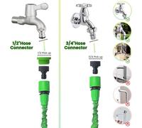 Tuyau d'arrosage extensible avec buse à mousse - 15M - Convient pour le jardinage