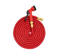 Tuyau d'arrosage extensible - AVIZAR - 10-50 m - Rétractable automatique - Rouge - ABS/TPE léger