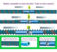 Tuyau d'arrosage extensible de 30 m - pomme d'arrosage légère en alliage de zinc - tuyau souple qui ne s'entortille pas - enrouleur de 30 m - tuyau rétractable (30 m, orange et bleu) - enrouleur de tu